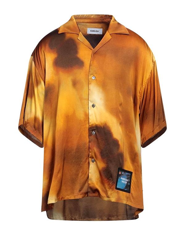 アンブッシュ メンズ トップス シャツ AMBUSH 柄入りシャツ Camel キャメル