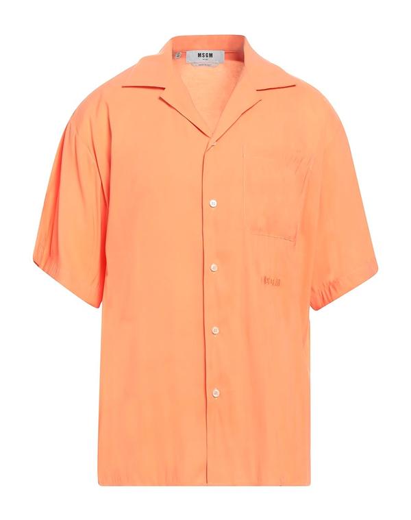 エムエスジイエム メンズ トップス シャツ MSGM 無地シャツ Salmon Pink ピンク