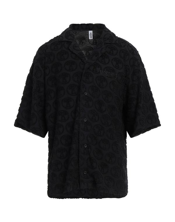 モスキーノ メンズ トップス シャツ MOSCHINO 柄入りシャツ Black ブラック