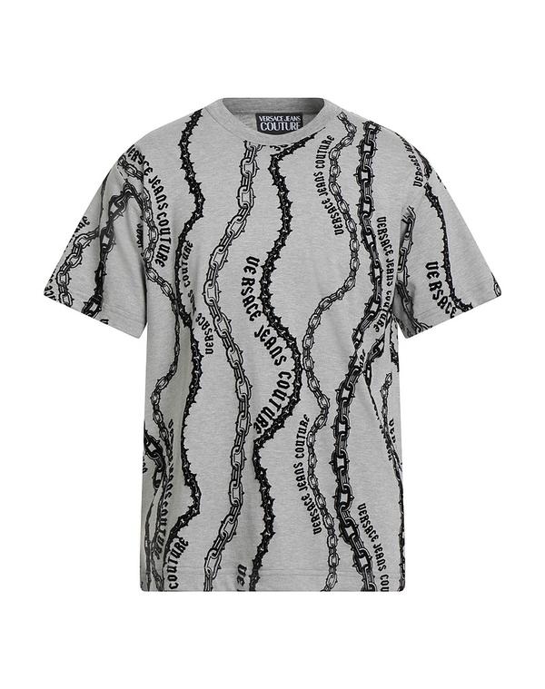 ヴェルサーチ メンズ トップス Tシャツ VERSACE JEANS COUTURE Ｔシャツ Gray グレー