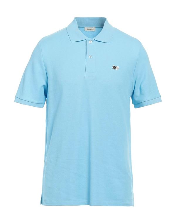 サンドロ メンズ トップス ポロシャツ SANDRO ポロシャツ Light Blue ブルー