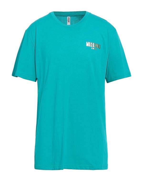 モスキーノ メンズ トップス Tシャツ MOSCHINO Ｔシャツ Turquoise Blue ブルー
