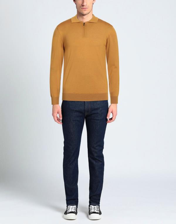 ドルモア メンズ ニット・セーター アウター Cashmere blend Ocher トップス