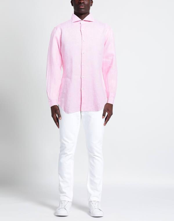 バルバナポリ メンズ シャツ リネンシャツ トップス shirt Linen Pink トップス | dermascope.com