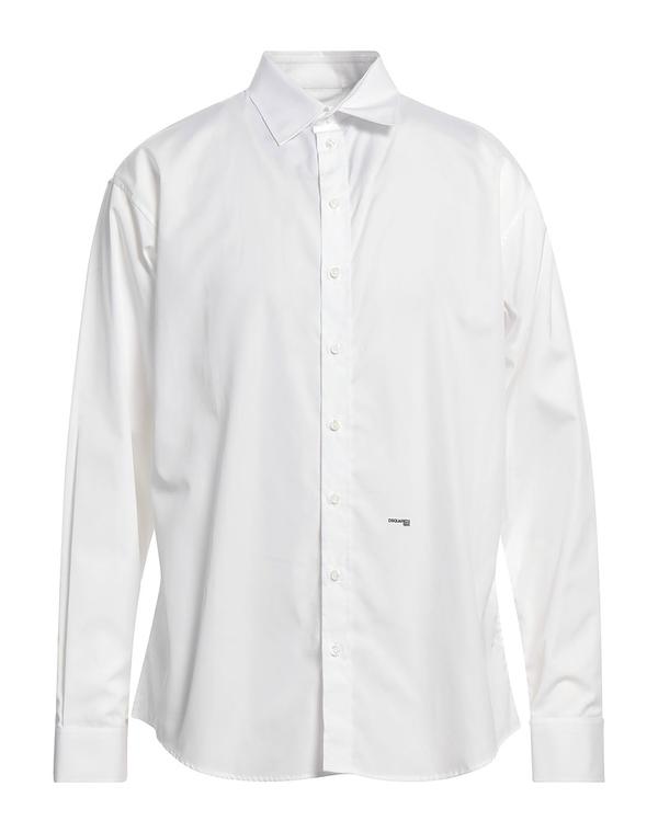 ディースクエアード メンズ トップス シャツ DSQUARED2 無地シャツ White ホワイト｜ReVida 店