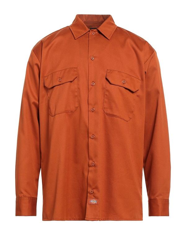 ディッキーズ メンズ トップス シャツ DICKIES 無地シャツ Reddish Brown ブラウン
