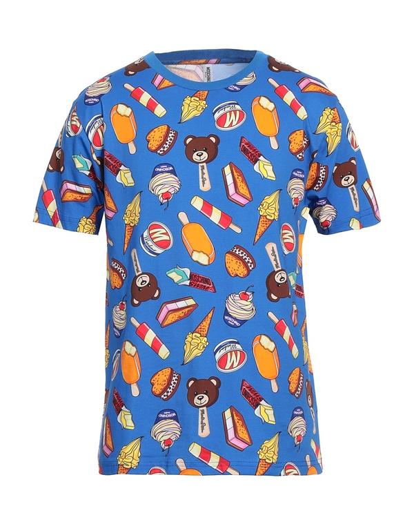モスキーノ メンズ トップス Tシャツ MOSCHINO Ｔシャツ Blue ブルー