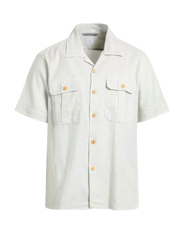イレブンティ メンズ トップス シャツ ELEVENTY リネンシャツ Light Gray グレー