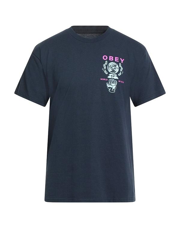オベイ メンズ トップス Tシャツ OBEY Ｔシャツ Navy ネイビー