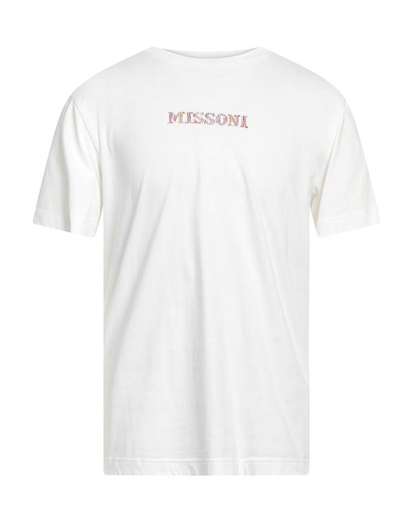 ミッソーニ メンズ トップス ティーシャツ MISSONI Ｔシャツ White 白いこと メンズファッション-トップス