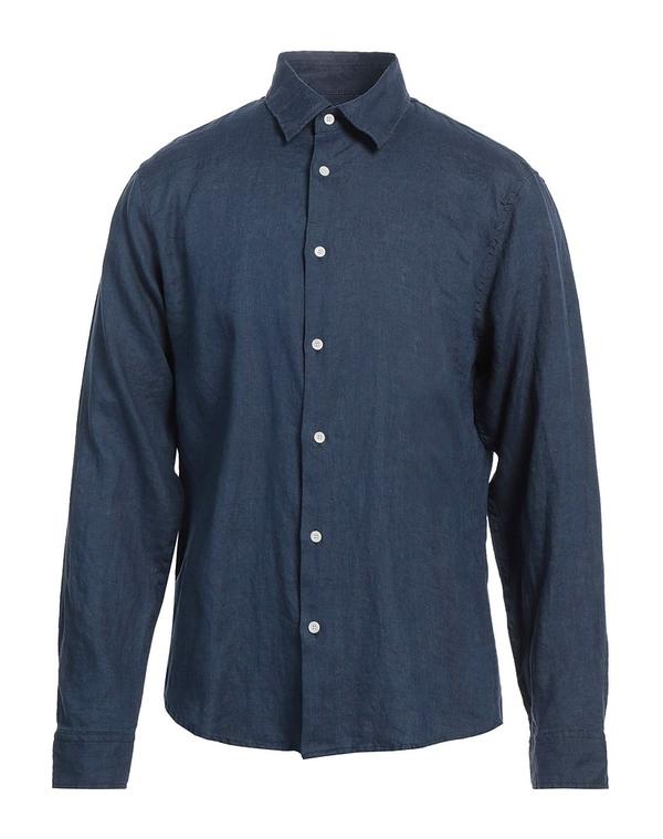 サンドロ メンズ トップス シャツ SANDRO リネンシャツ Navy ネイビー