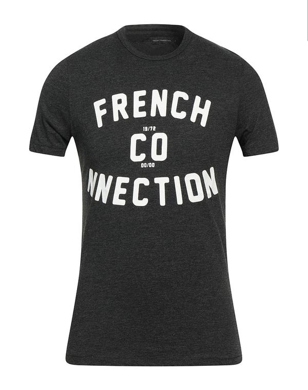 フレンチコネクション メンズ トップス ティーシャツ FRENCH CONNECTION Ｔシャツ Charcoal 暗灰色 トップス-メンズファッション-Tシャツ・カットソー