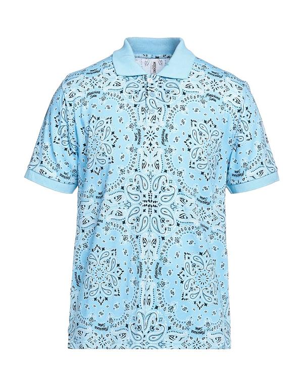 モスキーノ メンズ トップス ポロシャツ MOSCHINO ポロシャツ Sky Blue ブルー