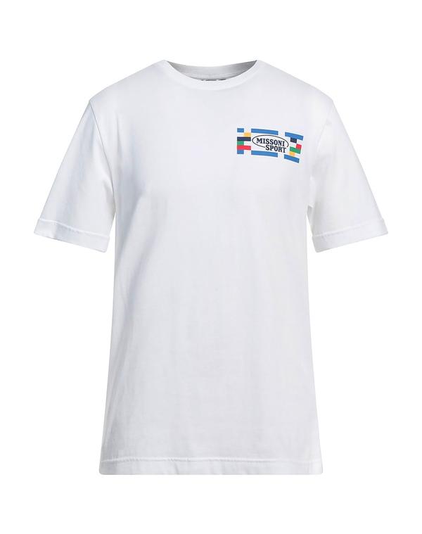 ミッソーニ メンズ トップス Tシャツ MISSONI ベーシック Tシャツ White ホワイト 15,735円