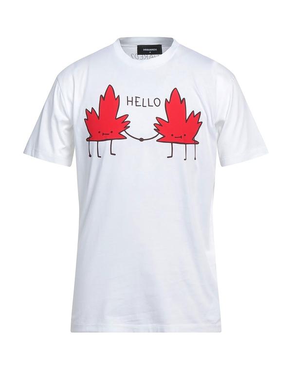 ディースクエアード メンズ トップス ティーシャツ DSQUARED2 Ｔシャツ Ivory 象牙色 トップス-Tシャツ・カットソー-メンズファッション