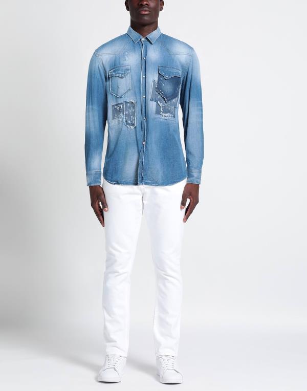 52%OFF!】 プレミアム ムード デニム スーペリア メンズ シャツ トップス Denim shirt Blue primocad.com
