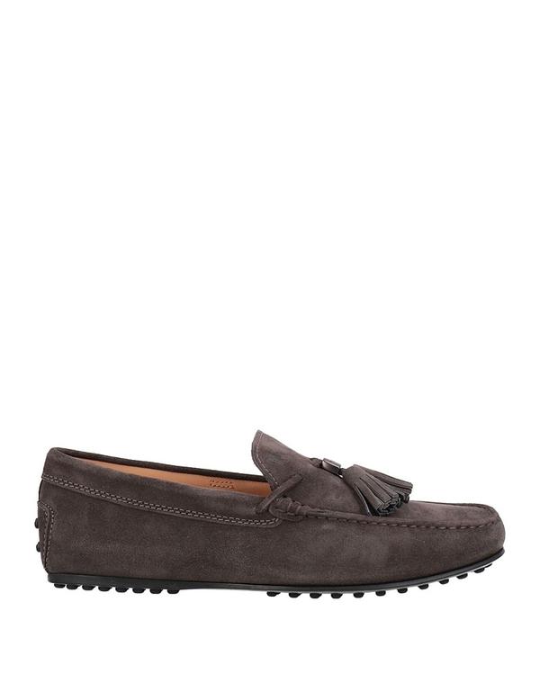 トッズ メンズ シューズ スリッポン・ローファー TOD'S モカシン Gray グレー