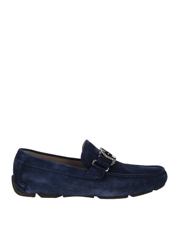 フェラガモ メンズ シューズ スリッポン・ローファー FERRAGAMO モカシン Midnight Blue ブルー