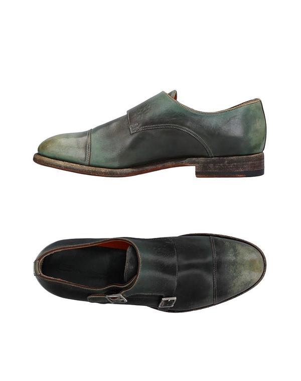 サントーニ メンズ シューズ スリッポン・ローファー SANTONI モカシン Green グリーン