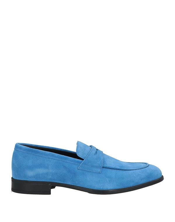 ドンカルズ メンズ シューズ スリッポン・ローファー DOUCAL'S モカシン Azure Blue ブルー