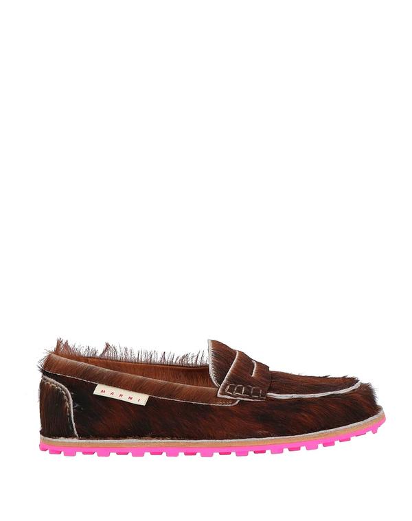 マルニ メンズ シューズ スリッポン・ローファー MARNI モカシン Brown 赤銅色 靴-メンズ靴-ローファー