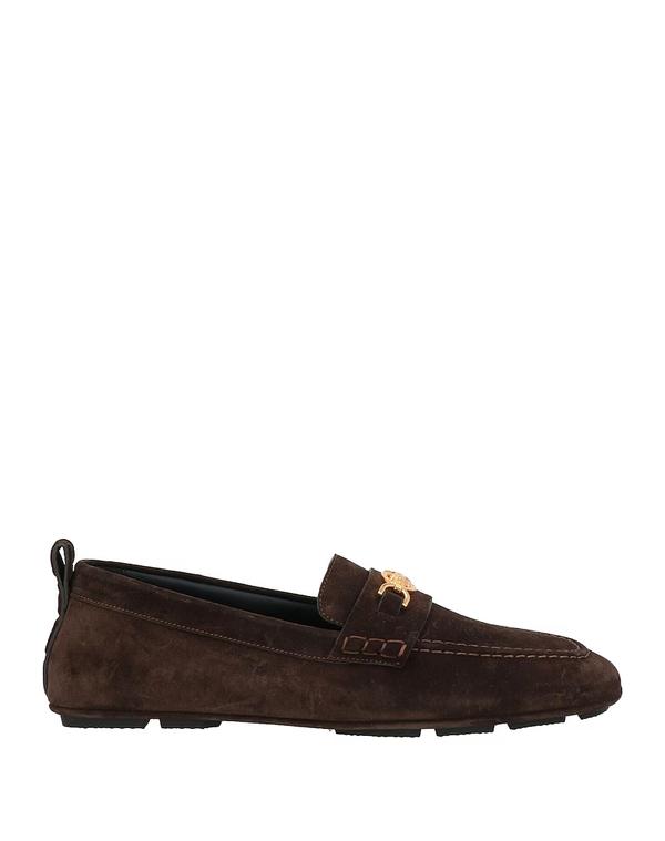 ヴェルサーチ メンズ シューズ スリッポン・ローファー VERSACE モカシン Dark Brown 赤銅色