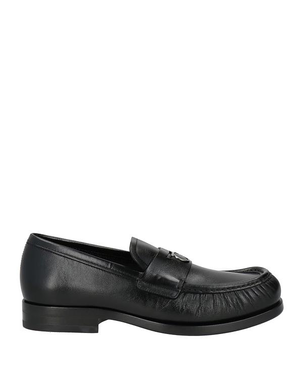 フェラガモ メンズ シューズ スリッポン・ローファー FERRAGAMO モカシン Black 黒いこと