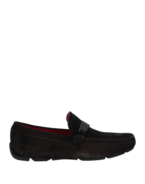 フェラガモ メンズ シューズ スリッポン・ローファー FERRAGAMO モカシン Black 黒いこと