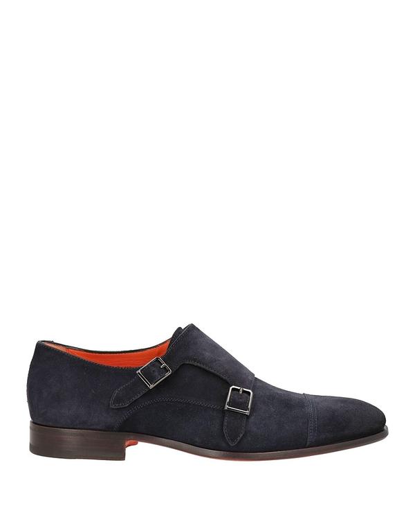 サントーニ メンズ シューズ スリッポン・ローファー SANTONI モカシン Midnight Blue ブルー｜ReVida 店