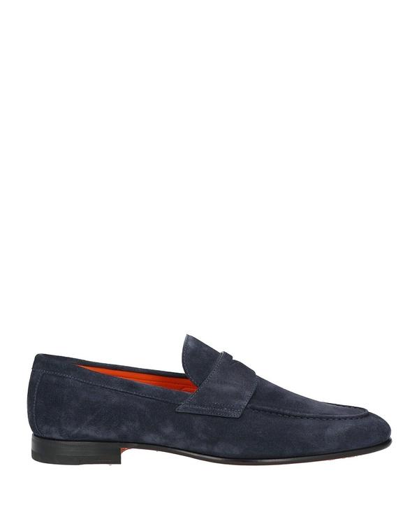 サントーニ メンズ シューズ スリッポン・ローファー SANTONI モカシン Navy 米国海軍