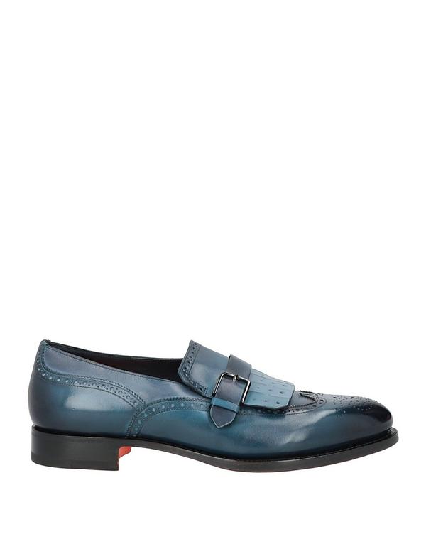 サントーニ メンズ シューズ スリッポン・ローファー SANTONI モカシン Navy ネイビー