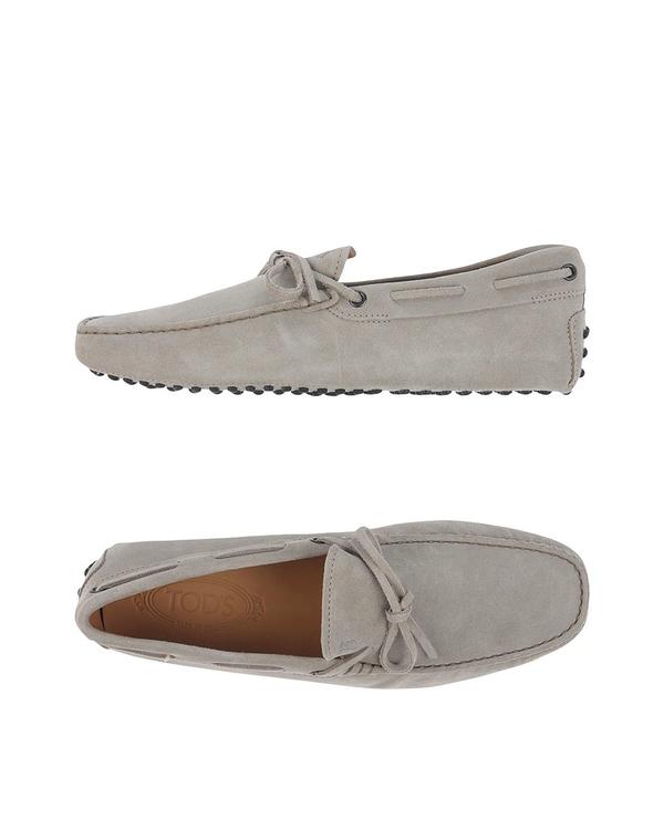トッズ メンズ シューズ スリッポン・ローファー TOD'S モカシン Gray グレー