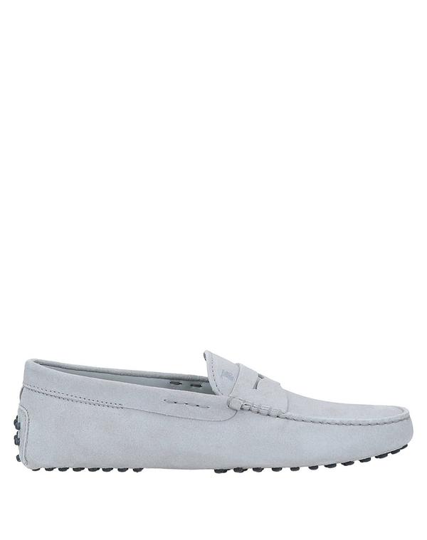 トッズ メンズ シューズ スリッポン・ローファー TOD'S モカシン Gray グレー