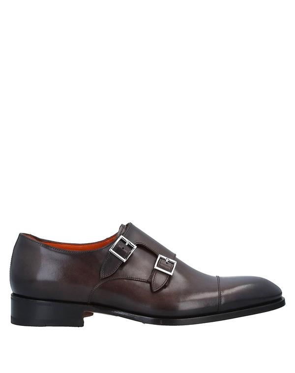 サントーニ メンズ シューズ スリッポン・ローファー SANTONI モカシン Dark Brown 赤銅色