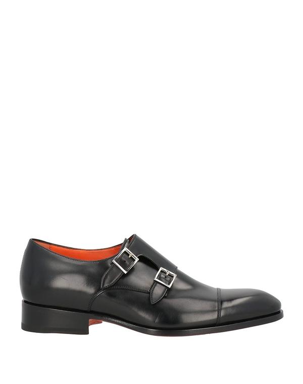 サントーニ メンズ シューズ スリッポン・ローファー SANTONI モカシン Black 黒いこと