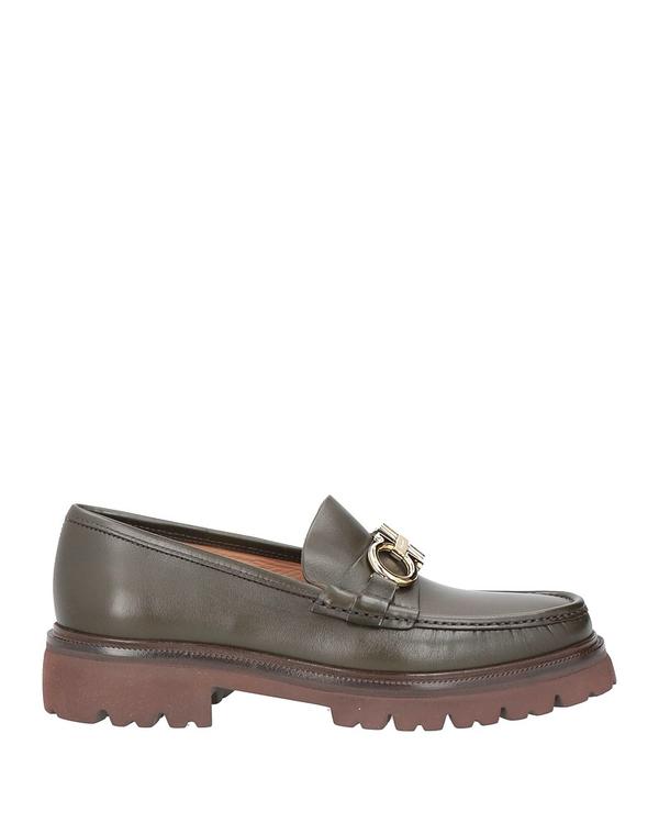 フェラガモ メンズ シューズ スリッポン・ローファー FERRAGAMO モカシン Dark Green 緑であること