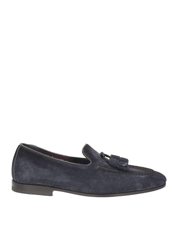 サントーニ メンズ シューズ スリッポン・ローファー SANTONI モカシン Midnight Blue 青碧