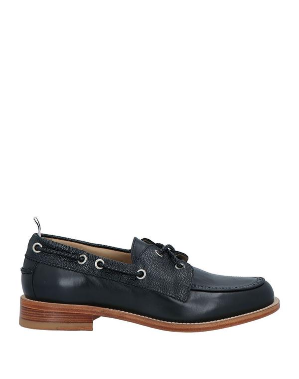 トムブラウン メンズ シューズ スリッポン・ローファー THOM BROWNE モカシン Black ブラック｜ReVida 店