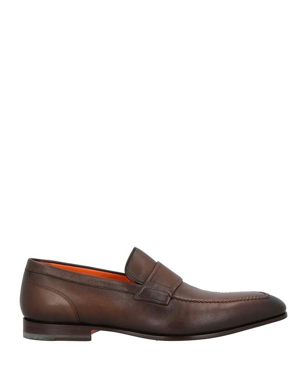サントーニ メンズ シューズ スリッポン・ローファー SANTONI モカシン Dark Brown 赤銅色