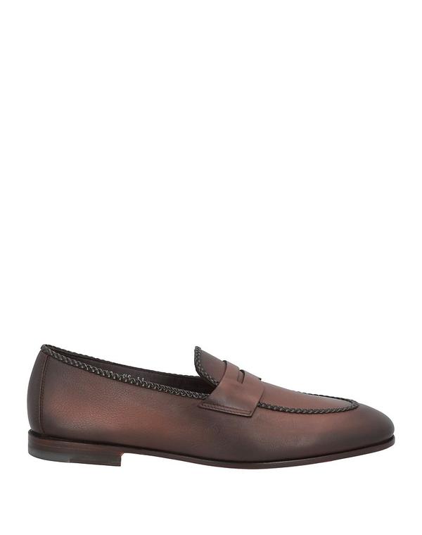 サントーニ メンズ シューズ スリッポン・ローファー SANTONI モカシン Dark Brown 赤銅色