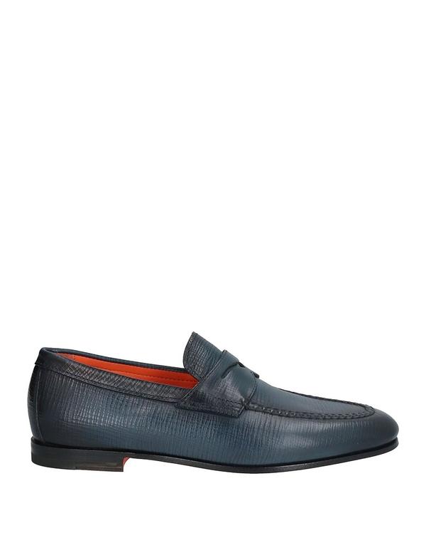 サントーニ メンズ シューズ スリッポン・ローファー SANTONI モカシン Blue 青碧