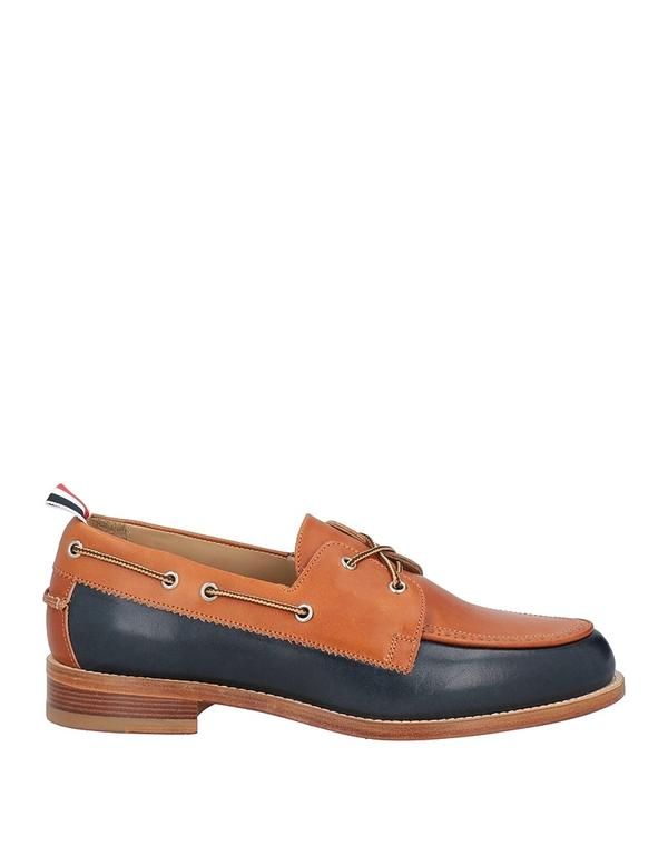 トム赤銅色 メンズ シューズ スリッポン・ローファー THOM BROWNE モカシン Brown 赤銅色