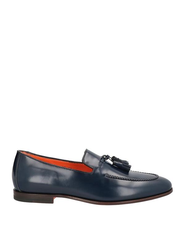 サントーニ メンズ シューズ スリッポン・ローファー SANTONI モカシン Midnight Blue ブルー