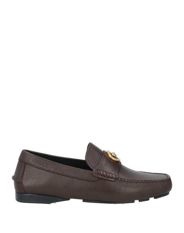 ヴェルサーチ メンズ シューズ スリッポン・ローファー VERSACE モカシン Dark Brown ブラウン