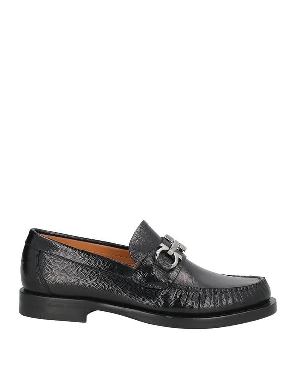 フェラガモ メンズ シューズ スリッポン・ローファー FERRAGAMO モカシン Black 黒いこと
