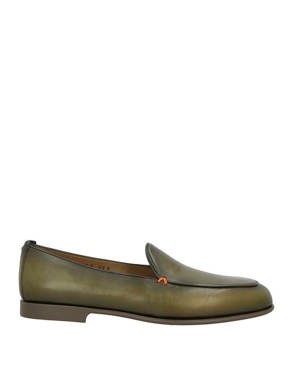 サントーニ メンズ シューズ スリッポン・ローファー SANTONI モカシン Military Green グリーン