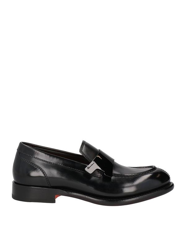 サントーニ メンズ シューズ スリッポン・ローファー SANTONI モカシン Black 黒いこと