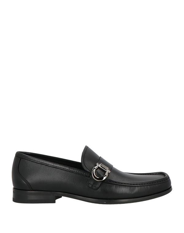 フェラガモ メンズ シューズ スリッポン・ローファー FERRAGAMO モカシン Black 黒いこと