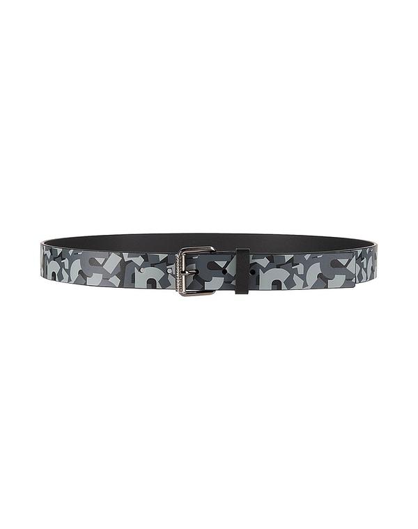 ビッケンバーグス メンズ アクセサリー ベルト BIKKEMBERGS レザーベルト Gray グレー