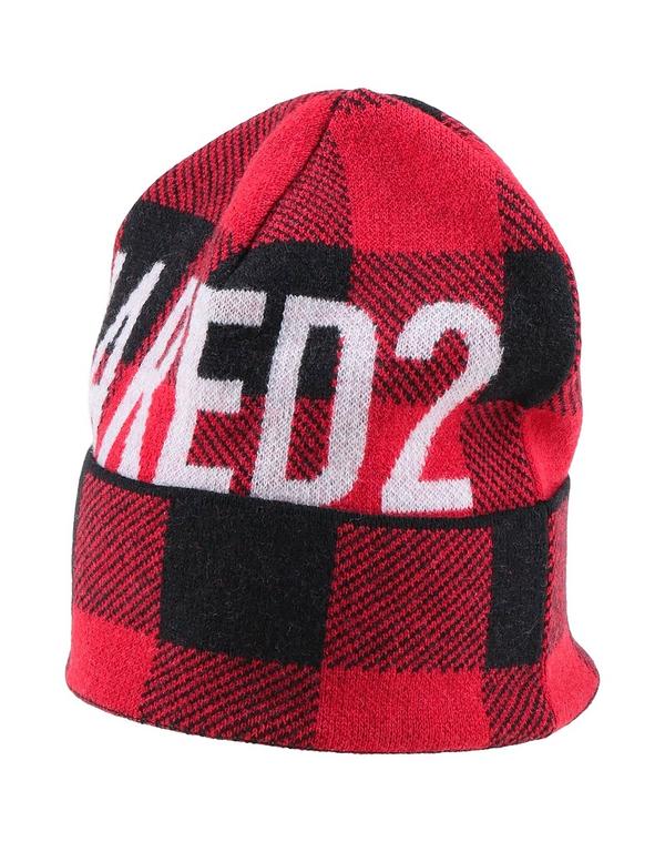ディースクエアード メンズ アクセサリー 帽子 DSQUARED2 帽子 Red レッド|ReVida 店